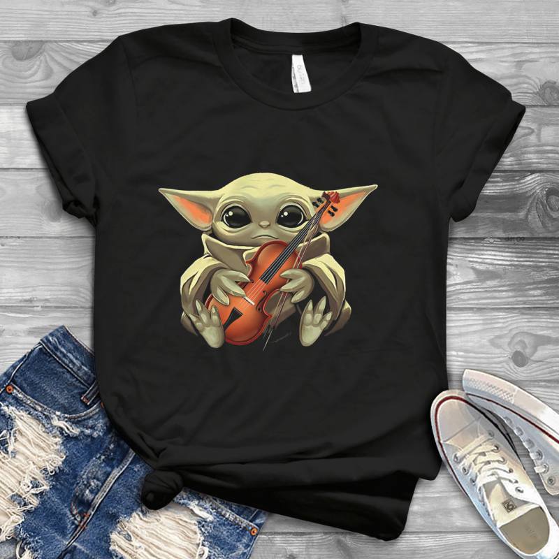 For Baby Yoda And Violin Lovers Handmade Shirt - UszTee Best T-Shirts